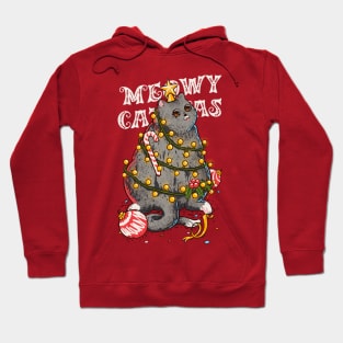 Meowy Catmas - Meowy Christmas Cat tree Hoodie